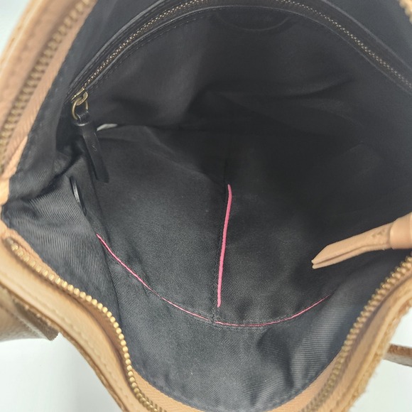 The Sak Collective Gretchen IO Leather Crossbody Bag Tan‎ Brown Zip - Adjustable - Picture 9 of 14